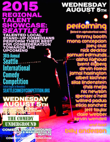 seattle comedy competition showcase: august 5 2015